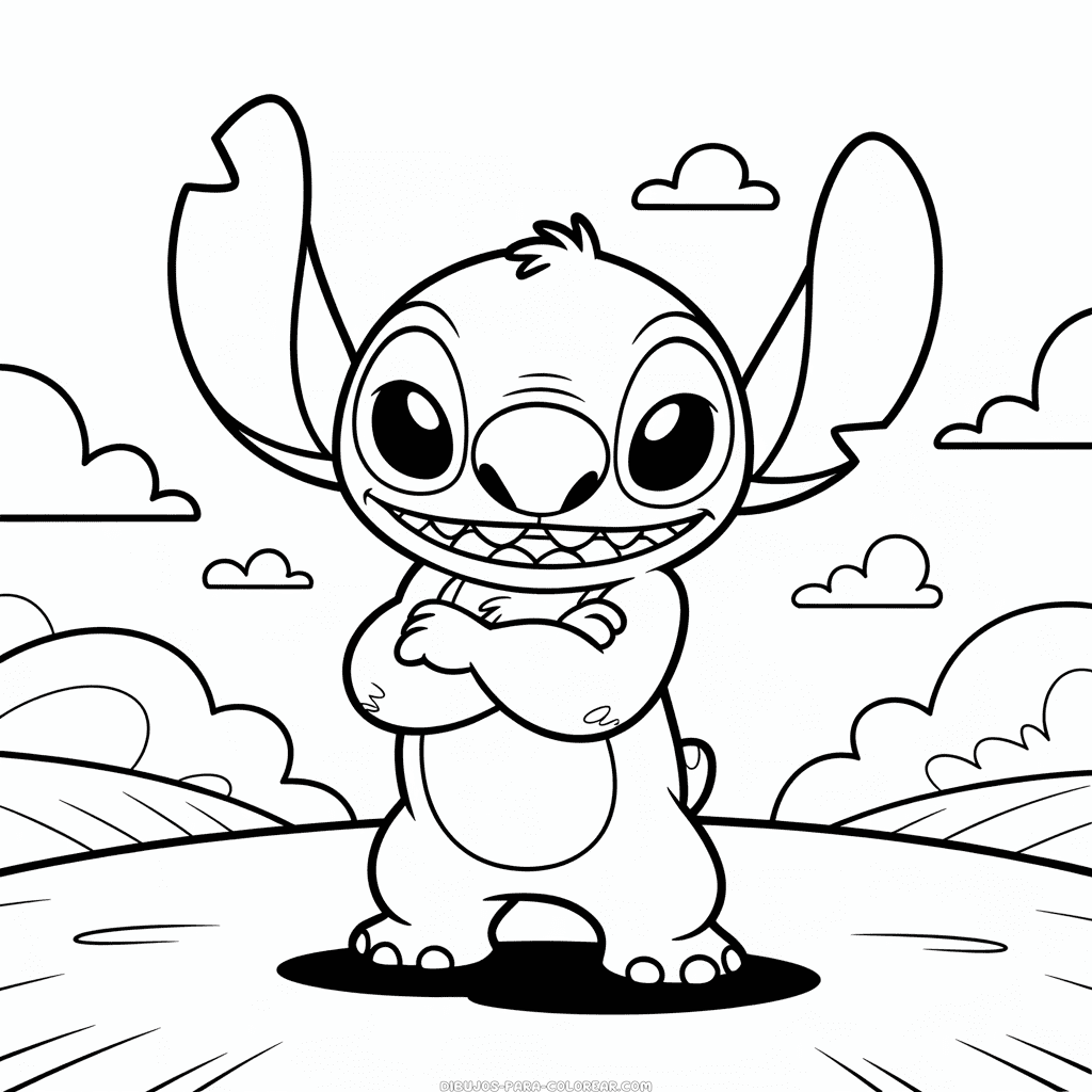 Dibujo de Stitch Adulto para Colorear