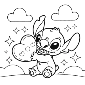 Dibujo de Stitch Kawaii para Colorear
