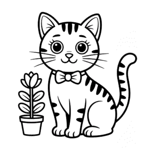 Dibujo de Animal Gato para Colorear