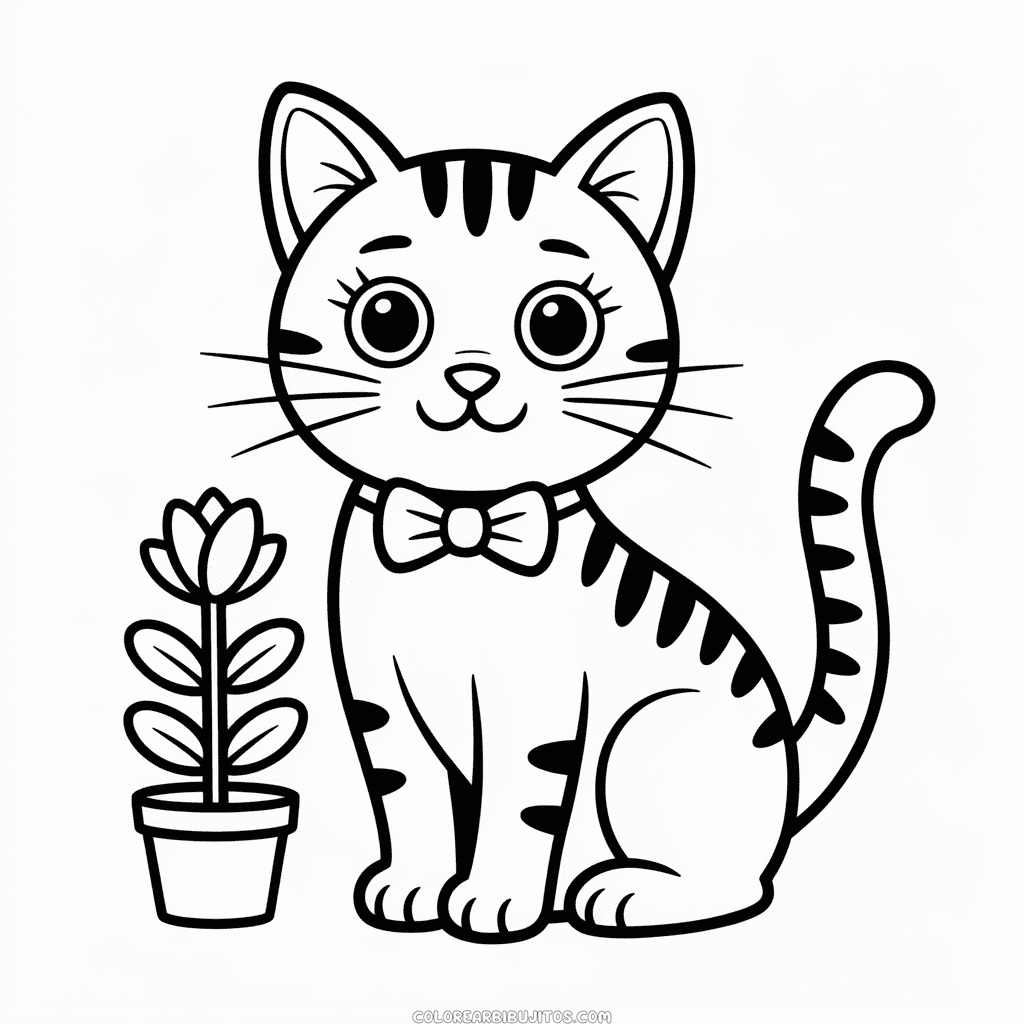 Dibujo de Animal Gato para Colorear