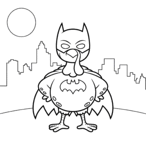 Dibujo de Batman Pavo para Colorear