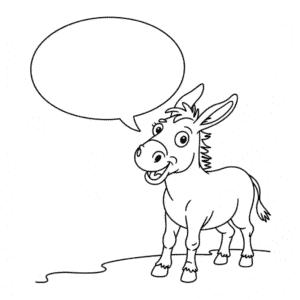 Dibujo de Burro Parlante para Colorear