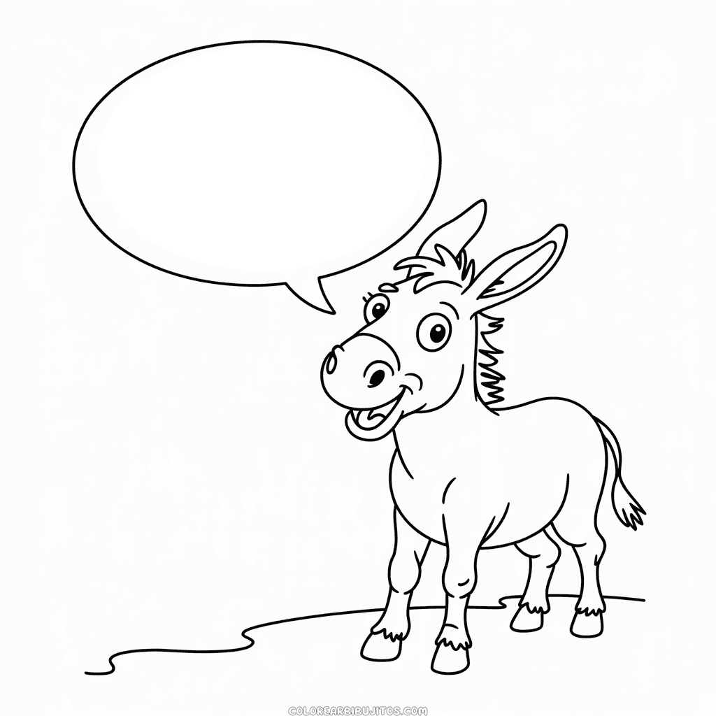 Dibujo de Burro Parlante para Colorear