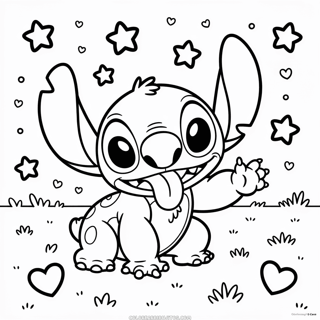 Dibujo de Disney Stitch para Colorear