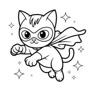 Dibujo de Gato Negro Marvel para Colorear