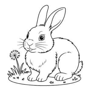 Dibujo de Gran Conejo para Colorear