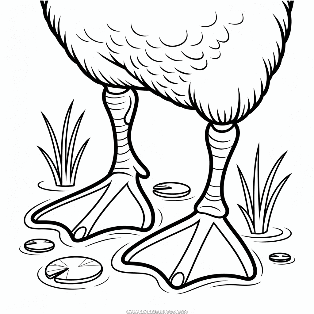 Dibujo de Patas de Pato para Colorear