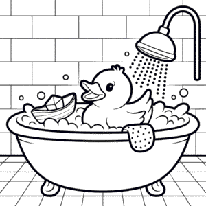 Dibujo de Pato de Goma para Colorear