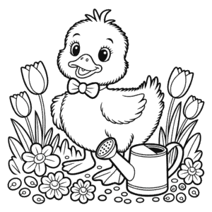 Dibujo de Pato Lindo para Colorear