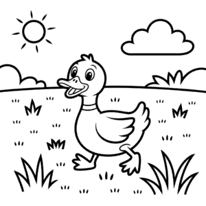 Dibujo de Pato Sencillo para Colorear
