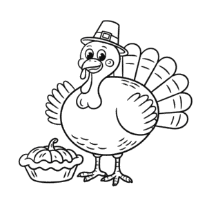 Dibujo de Pavo Gordo para Colorear