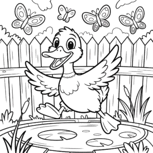 Dibujo de Película Animada de Pato para Colorear