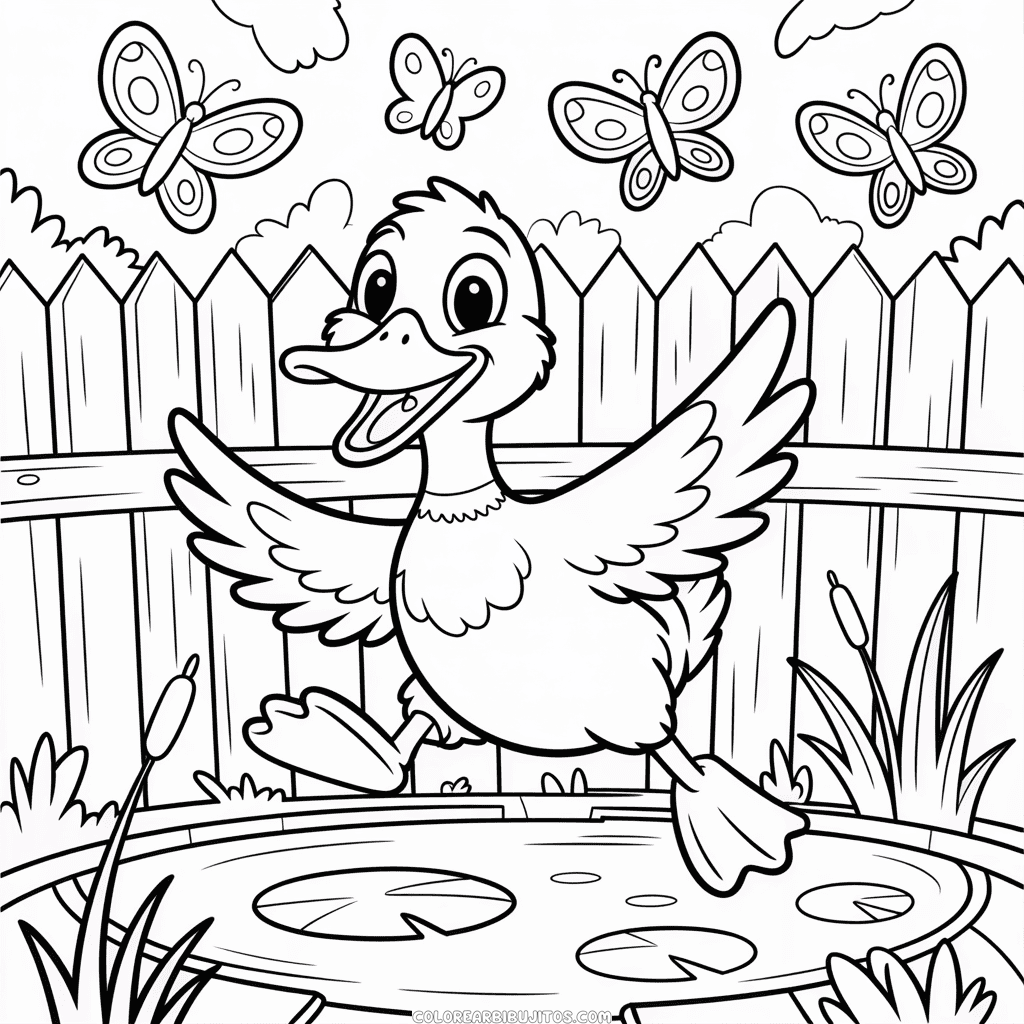 Dibujo de Película Animada de Pato para Colorear