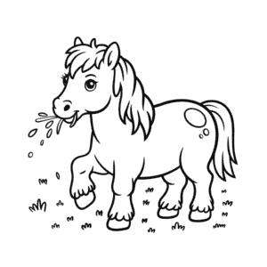 Dibujo de Poni de Shetland para Colorear