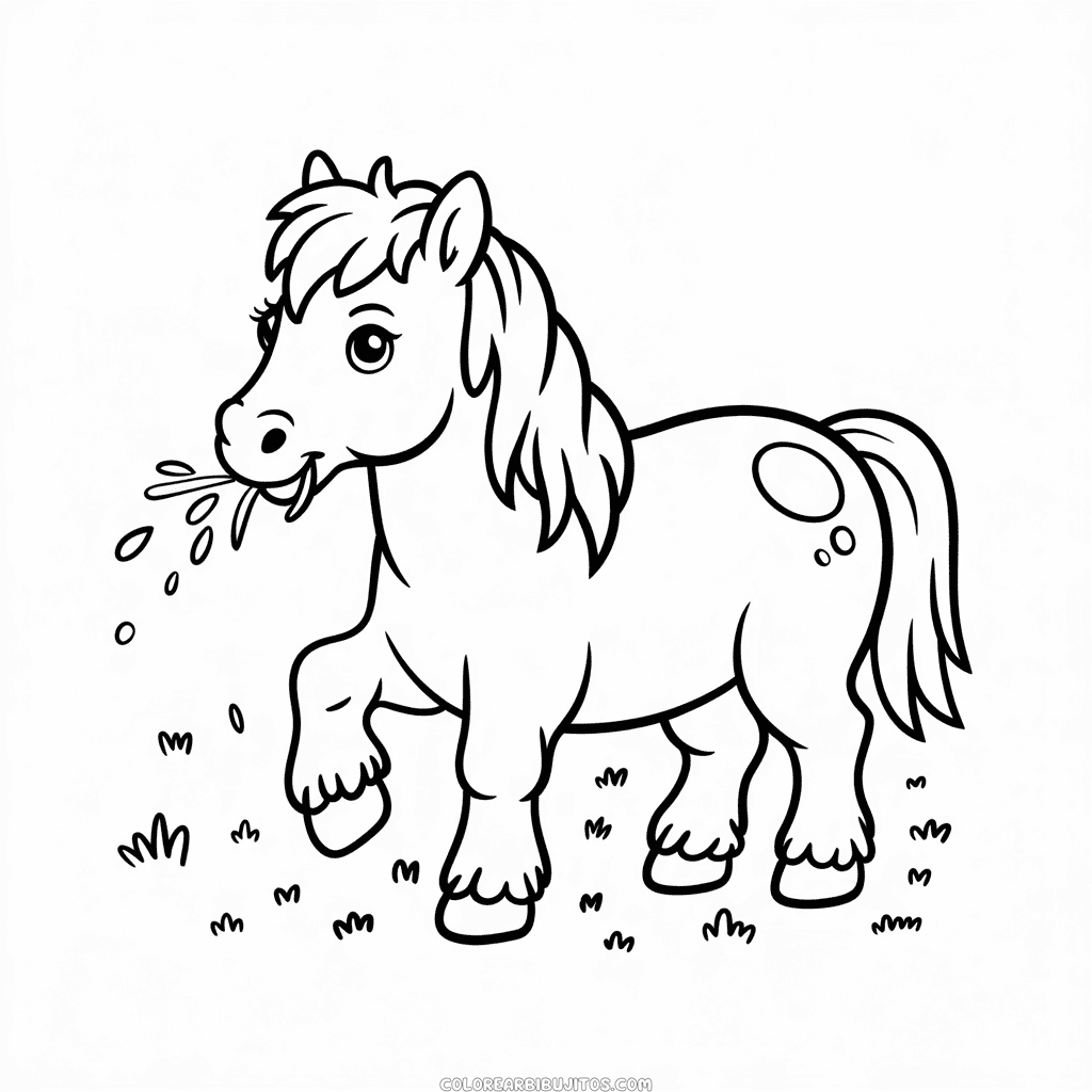 Dibujo de Poni de Shetland para Colorear