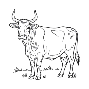 Dibujo de Vaca Africana para Colorear
