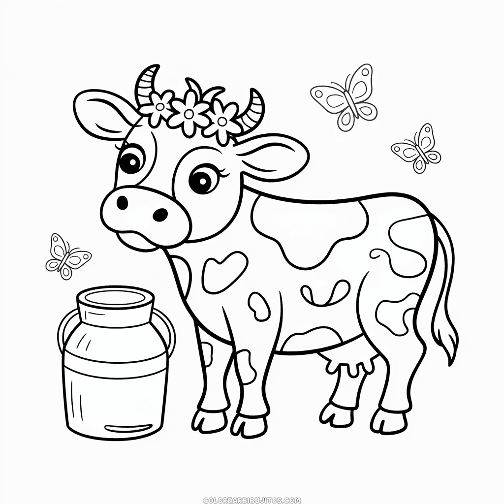 Dibujo de Vaca Lechera para Colorear