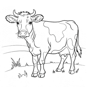 Dibujo de Vaca para Adultos para Colorear