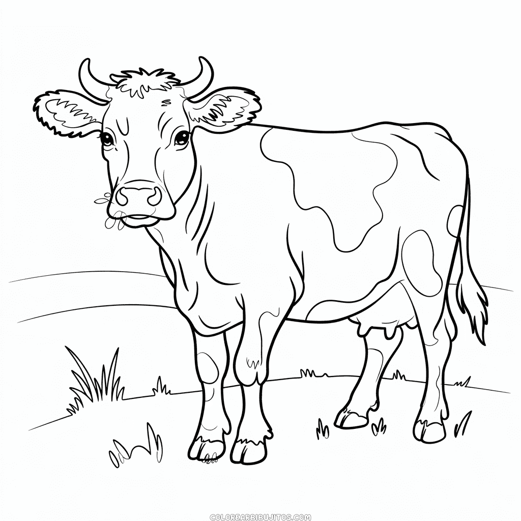 Dibujo de Vaca para Adultos para Colorear