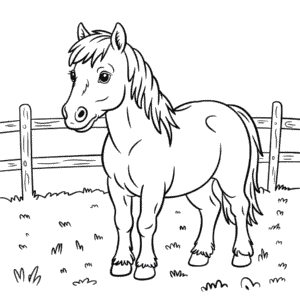 Dibujo de Verdadero Pony para Colorear