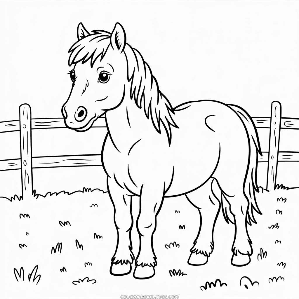 Dibujo de Verdadero Pony para Colorear