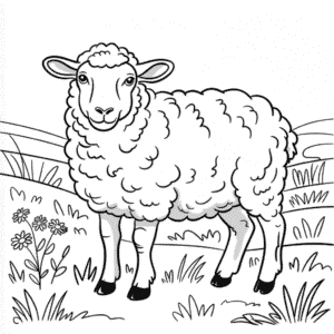 Dibujo de Animal oveja para Colorear