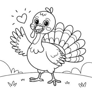 Dibujo de Anime Pavo para Colorear