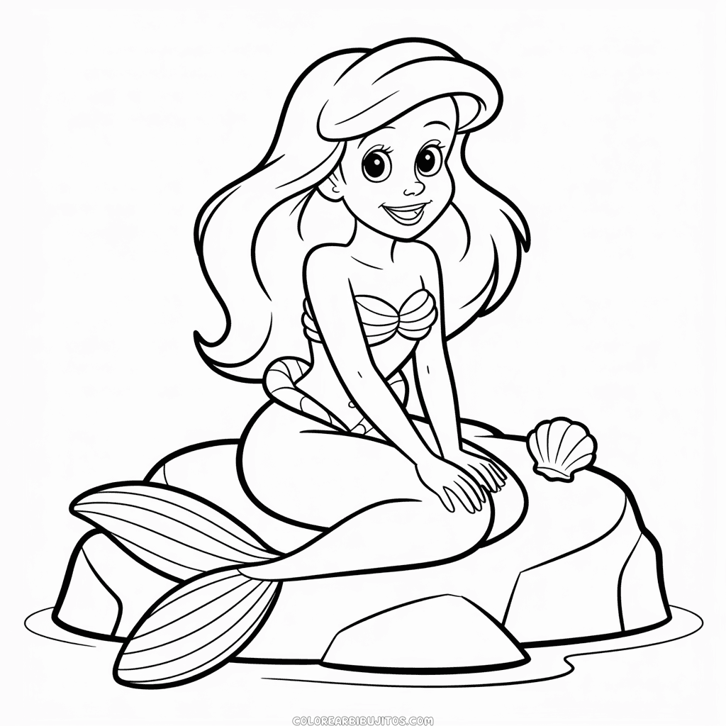 Dibujo de Ariel para Colorear