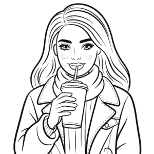 Dibujo de Barbie Otoño para Colorear