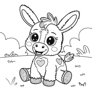 Dibujo de Beanie Boo Burro para Colorear