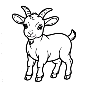 Dibujo de Cabra Bebé para Colorear