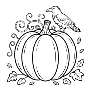 Dibujo de Calabaza de Halloween para Adultos para Colorear