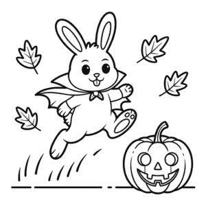 Dibujo de Conejo de Halloween para Colorear
