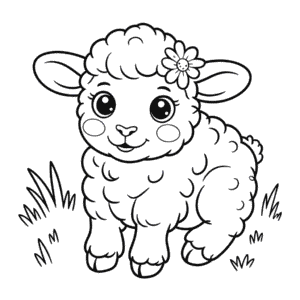 Dibujo de Cordero Bebé para Colorear