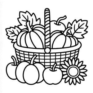 Dibujo de Cosecha de Otoño para Colorear