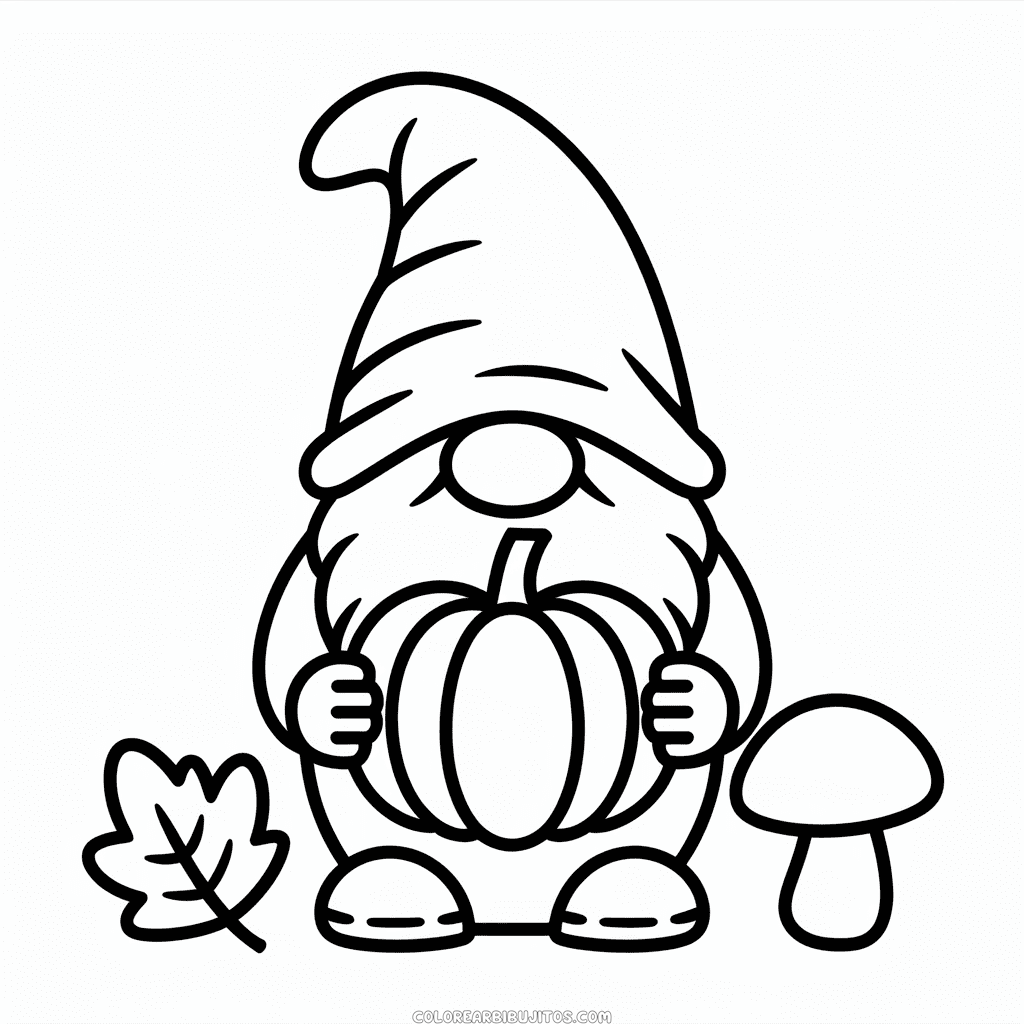 Dibujo de Duende de Otoño para Colorear