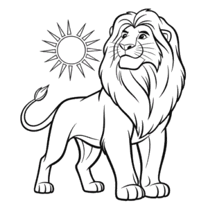 Dibujo de El Rey León Adulto para Colorear