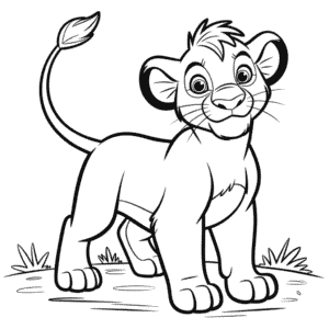 Dibujo de El Rey León Gratis para Colorear
