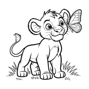 Dibujo de El Rey León Imprimible para Colorear