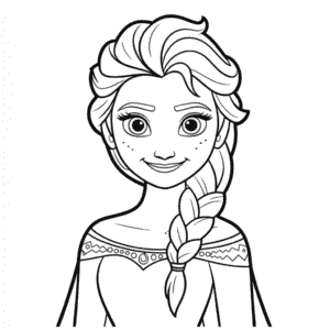 Dibujo de Elsa para Colorear