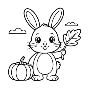 Dibujo de Encantadores Otoño Fácil para Colorear