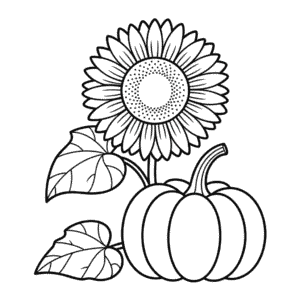 Dibujo de Flor de Otoño para Colorear
