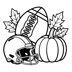 Dibujo de Fútbol de Otoño para Colorear