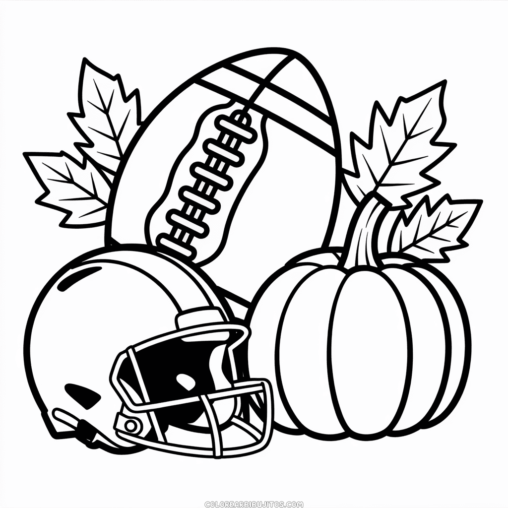 Dibujo de Fútbol de Otoño para Colorear