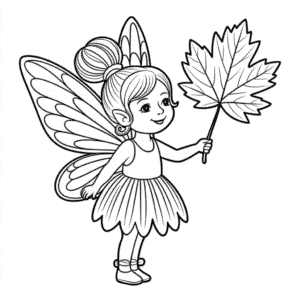 Dibujo de Hada de Otoño para Colorear