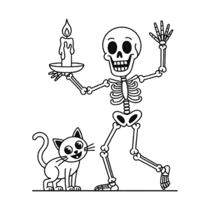 Dibujo de Halloween Adulto Espeluznante para Colorear
