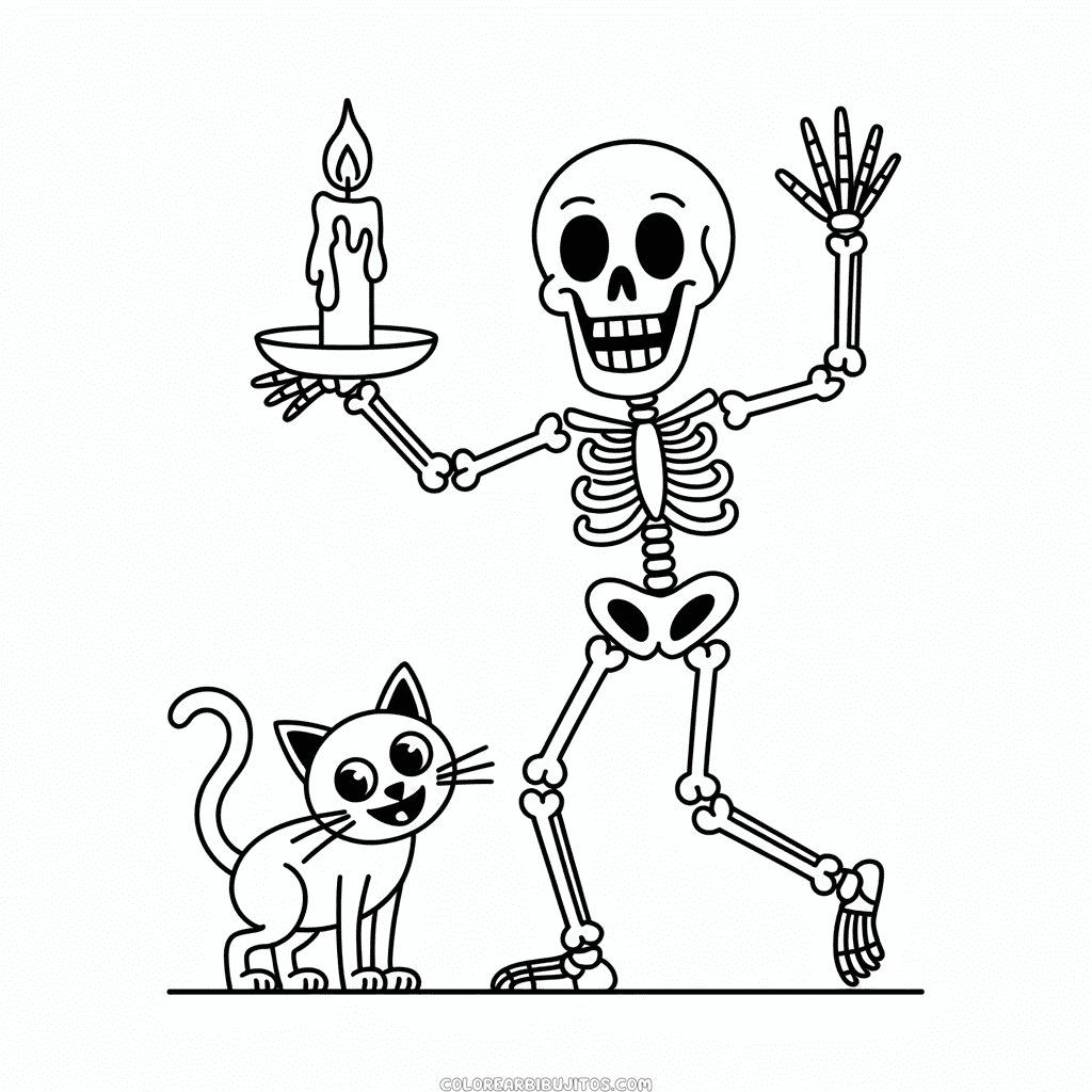 Dibujo de Halloween Adulto Espeluznante para Colorear