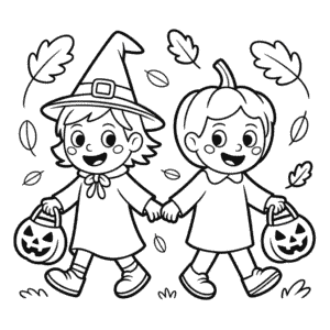 Dibujo de Halloween Infantil para Colorear