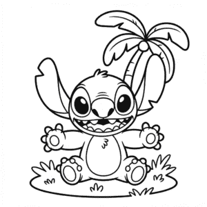 Dibujo de Imprimible de Stitch para Colorear