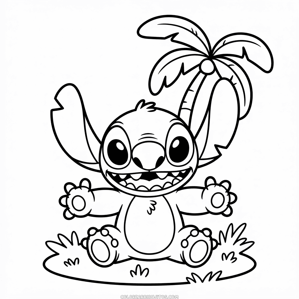 Dibujo de Imprimible de Stitch para Colorear